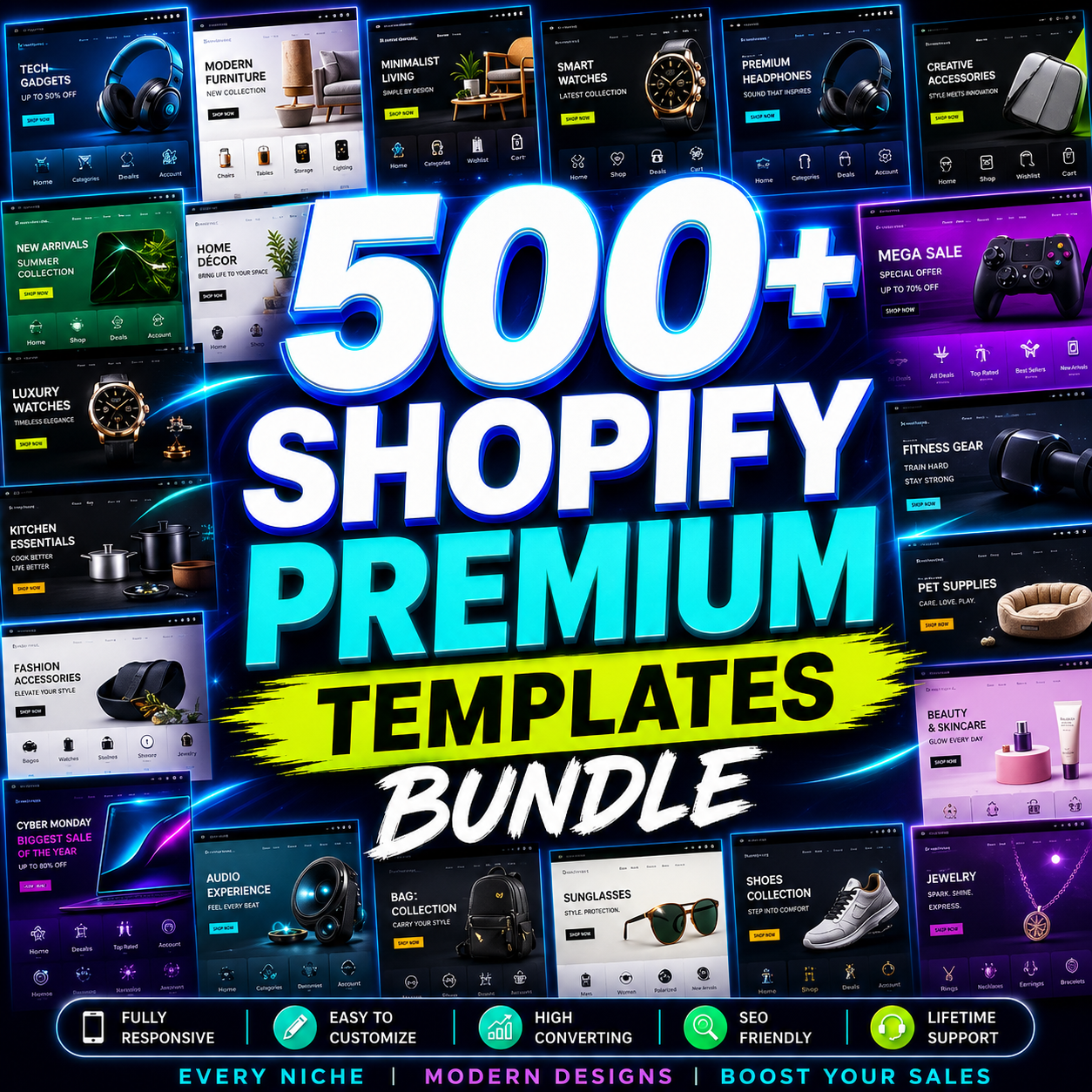 Shopify 500+ Full Premium Themes