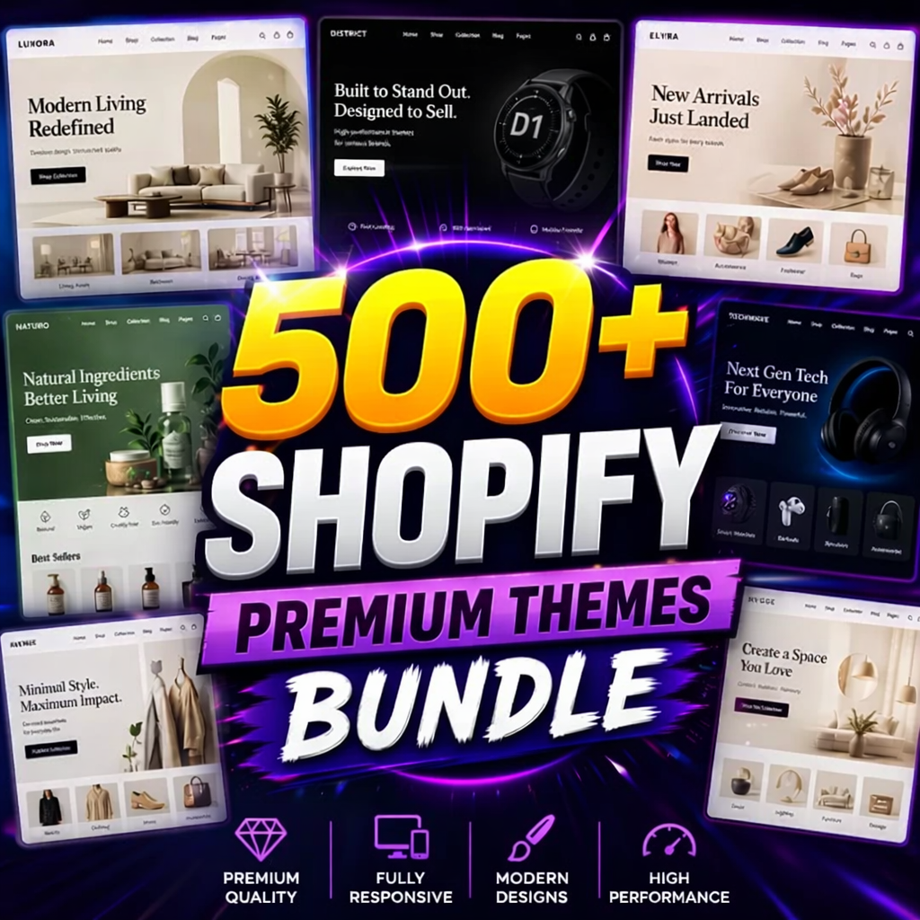 Shopify 500+ Full Premium Themes