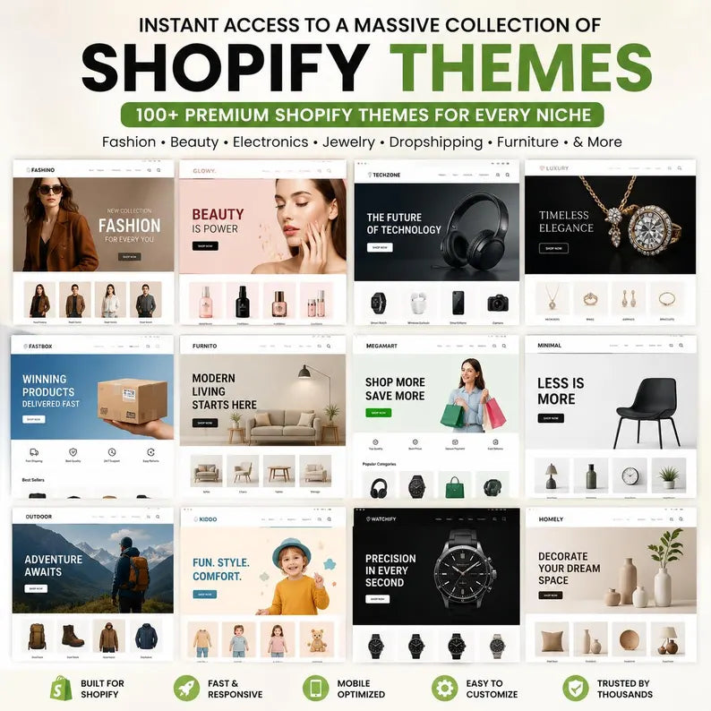 Shopify 500+ Full Premium Themes